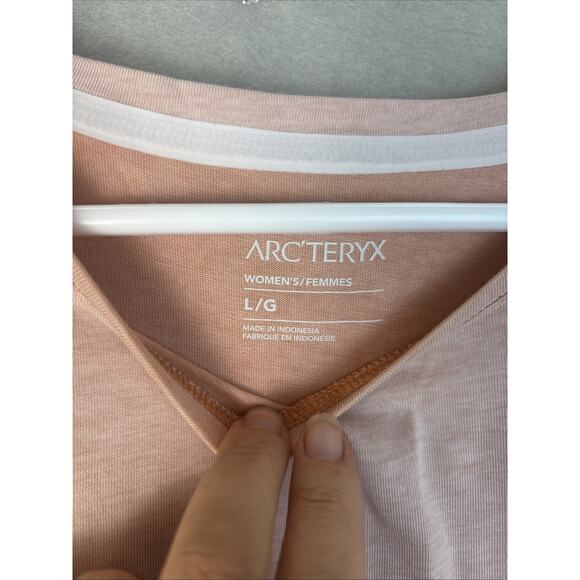 Arc'teryx Ardena Dress Short Sleeve Cotton Blend Lightweight Pink Purple Size L - Picture 4 of 6